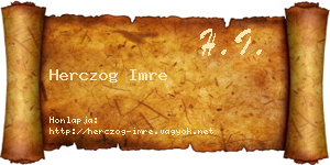 Herczog Imre névjegykártya